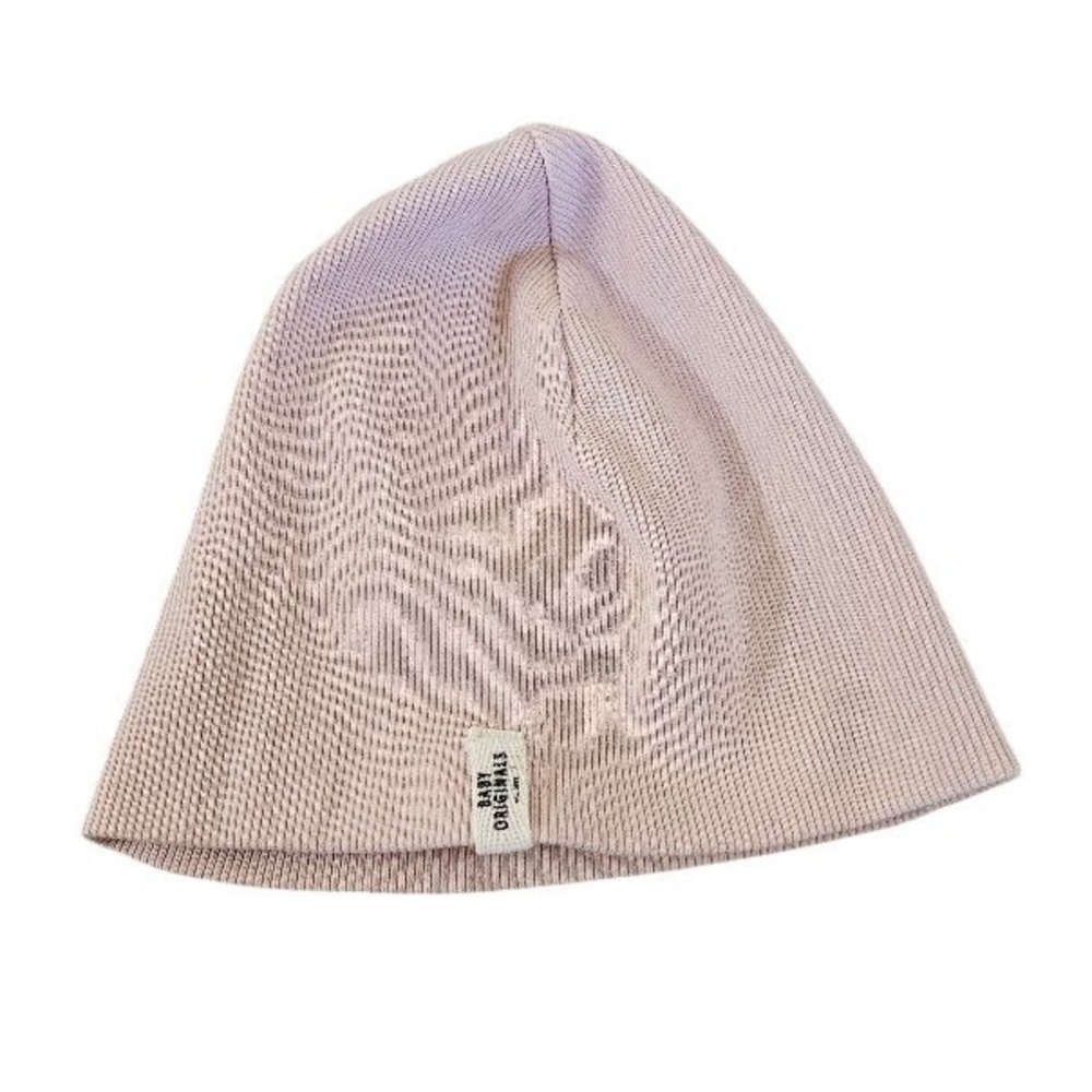 HM Baby Originals Pink Ribbed Knit Beanie Hat 3-6M Infant Accessory
